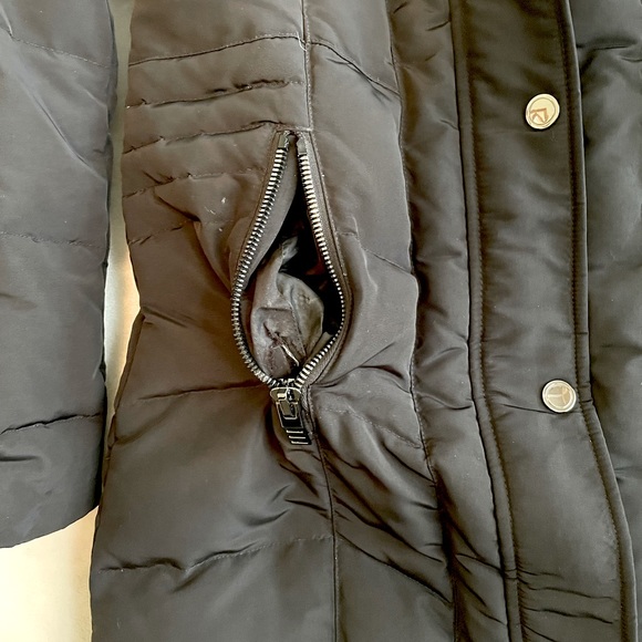 Kenneth Cole black knee length coat - Picture 7 of 8